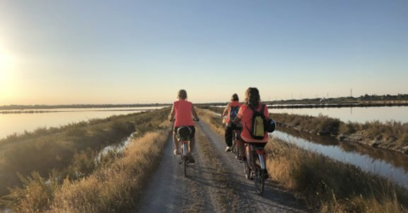 Tramonto in bicicletta